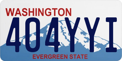 WA license plate 404YYI