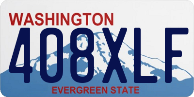 WA license plate 408XLF