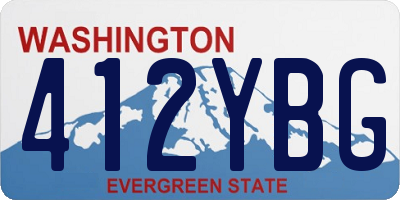 WA license plate 412YBG