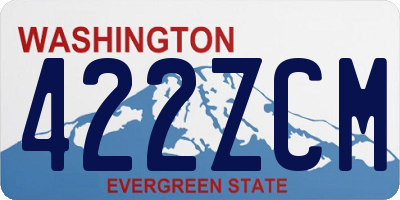 WA license plate 422ZCM