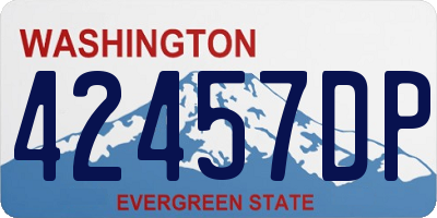 WA license plate 42457DP