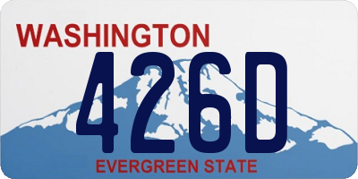 WA license plate 426D