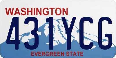 WA license plate 431YCG