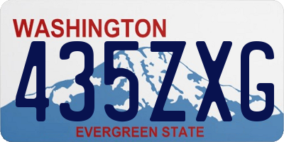 WA license plate 435ZXG