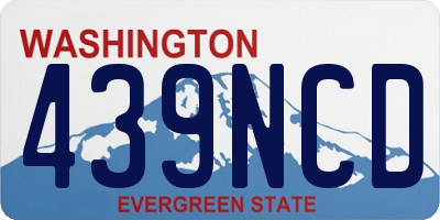 WA license plate 439NCD