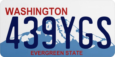 WA license plate 439YGS
