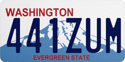 WA license plate 441ZUM