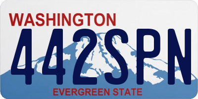 WA license plate 442SPN