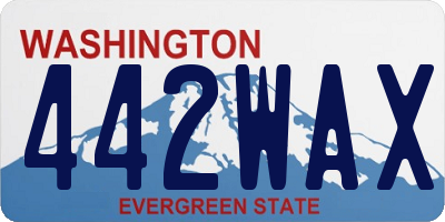 WA license plate 442WAX