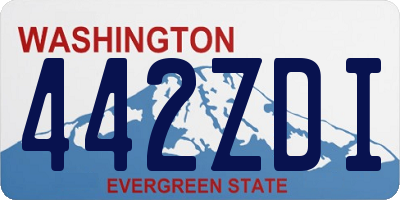 WA license plate 442ZDI