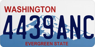 WA license plate 4439ANC