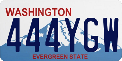 WA license plate 444YGW