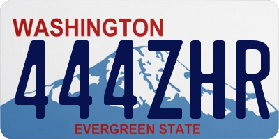 WA license plate 444ZHR