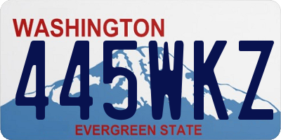 WA license plate 445WKZ