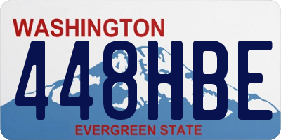 WA license plate 448HBE
