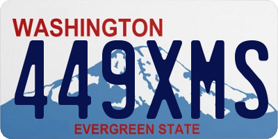WA license plate 449XMS