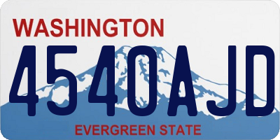 WA license plate 4540AJD
