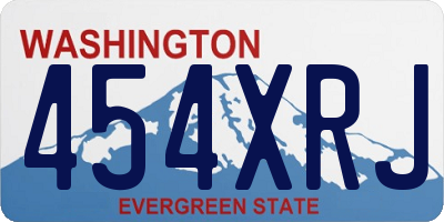 WA license plate 454XRJ