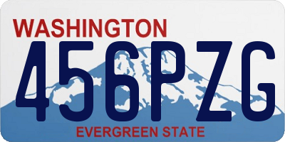 WA license plate 456PZG