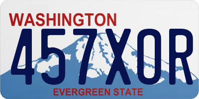 WA license plate 457XOR
