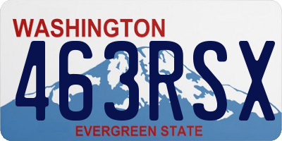WA license plate 463RSX