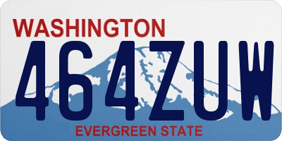 WA license plate 464ZUW