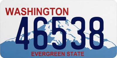 WA license plate 46538