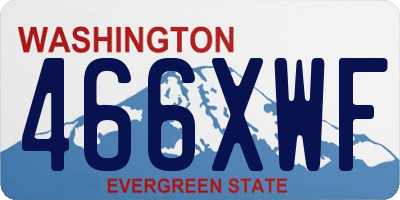 WA license plate 466XWF