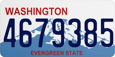 WA license plate 4679385
