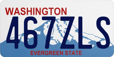 WA license plate 467ZLS