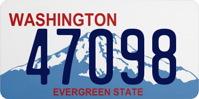 WA license plate 47098