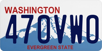 WA license plate 470VWO