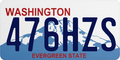 WA license plate 476HZS