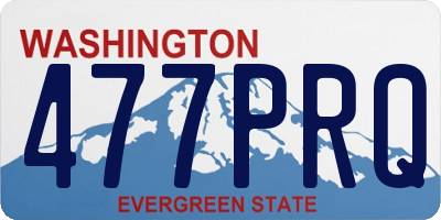 WA license plate 477PRQ