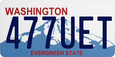 WA license plate 477UET