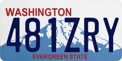 WA license plate 481ZRY