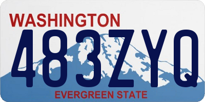 WA license plate 483ZYQ