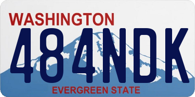 WA license plate 484NDK