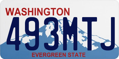 WA license plate 493MTJ