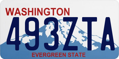 WA license plate 493ZTA