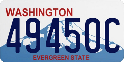 WA license plate 49450C