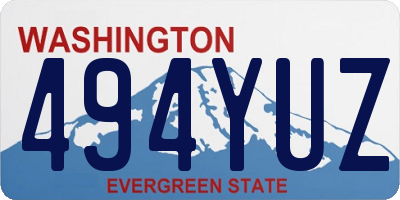 WA license plate 494YUZ