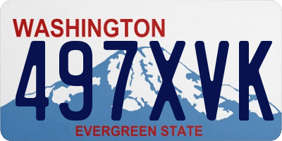 WA license plate 497XVK