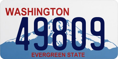 WA license plate 49809