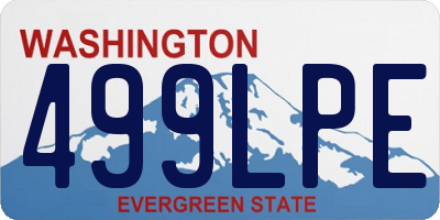 WA license plate 499LPE