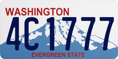 WA license plate 4C1777