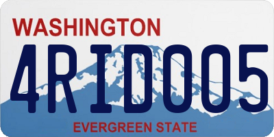 WA license plate 4RID005