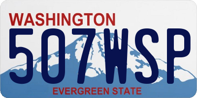 WA license plate 507WSP