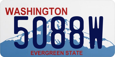 WA license plate 5088W