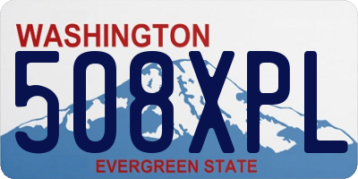 WA license plate 508XPL